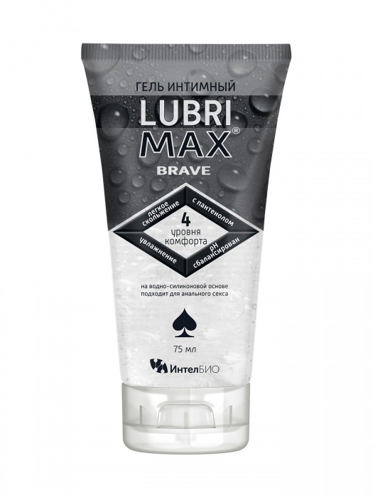 Водно-силиконовый интимный гель-смазка Lubrimax Brave - 75 мл. - ИнтелБИО - купить с доставкой в Реутове