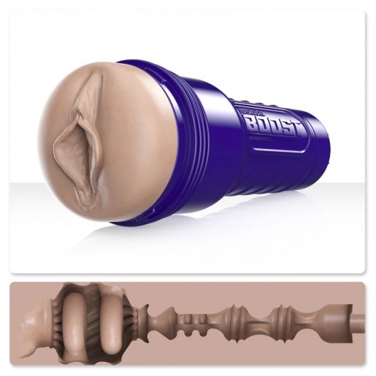 Телесный мастурбатор-вагина Fleshlight Boost Bang - Fleshlight - в Реутове купить с доставкой