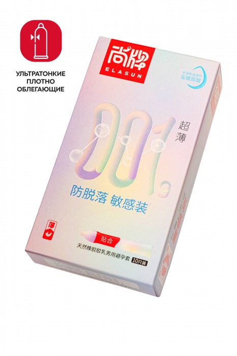 Ультратонкие облегающие презервативы Elasun Slim Fit - 10 шт. - Elasun - купить с доставкой в Реутове