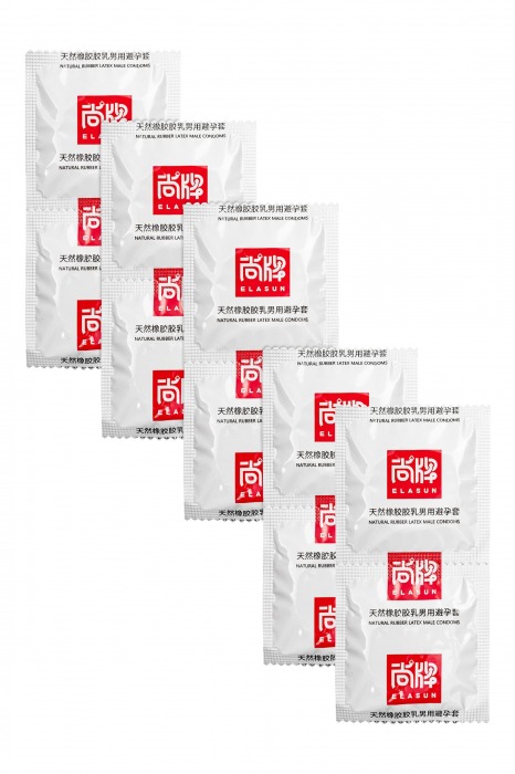 Презервативы с точками и ребрами Elasun Ribbed and Dotted - 10 шт. - Elasun - купить с доставкой в Реутове