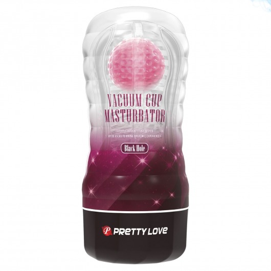Прозрачный текстурированный мастурбатор Vacuum Cup Masturbator Black Hole - Baile - в Реутове купить с доставкой