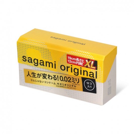 Презервативы увеличенного размера Sagami Original 0.02 XL-size - 12 шт. - Sagami - купить с доставкой в Реутове