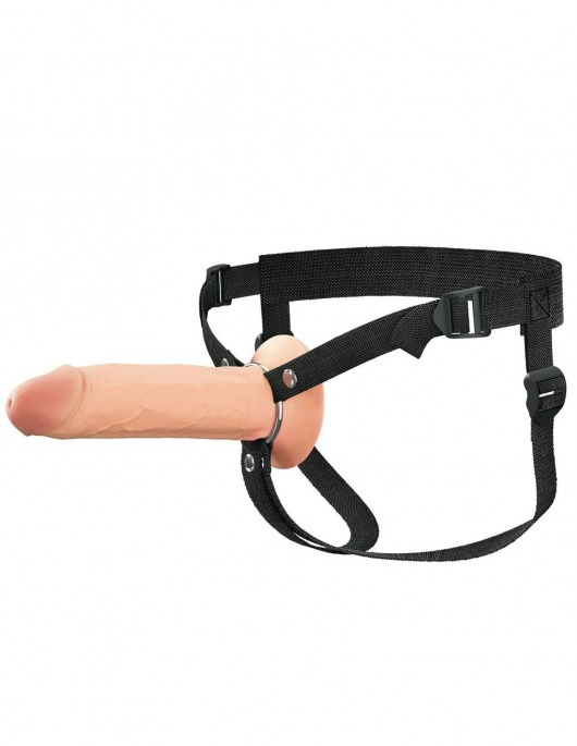 Полый страпон на ремнях 8’’ Hollow Silicone Strap-on - Pipedream - купить с доставкой в Реутове