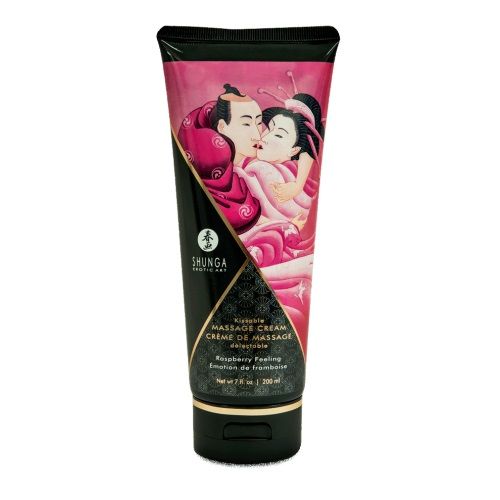 Массажный крем для тела с ароматом малины Raspberry feeling - 200 мл. - Shunga - купить с доставкой в Реутове