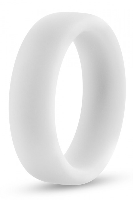 Белое люминесцентное эрекционное кольцо Silicone Glo Cock Ring - Blush Novelties - в Реутове купить с доставкой