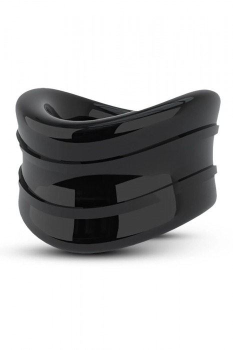 Черное эрекционное кольцо на мошонку Beef Ball Stretcher Snug - Blush Novelties - в Реутове купить с доставкой