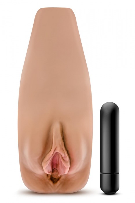 Маструбатор-вагина с вибрацией Soft   Wet Renata Realistic Tan Masturbator - Blush Novelties - в Реутове купить с доставкой