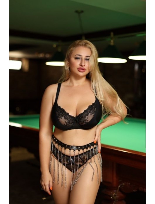 Черно-серебристая портупея-юбка plus size с цепочками - БДСМ Арсенал - купить с доставкой в Реутове