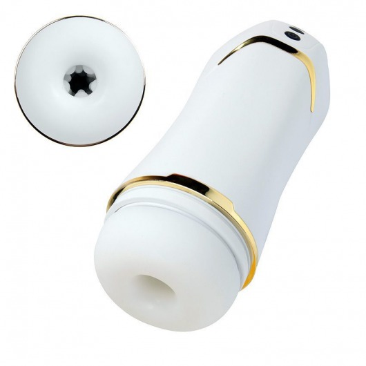 Белый вибромастурбатор Hero с режимом вакуума - A-LOVING - в Реутове купить с доставкой