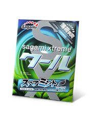 Презерватив Sagami Xtreme Mint с ароматом мяты - 1 шт. - Sagami - купить с доставкой в Реутове