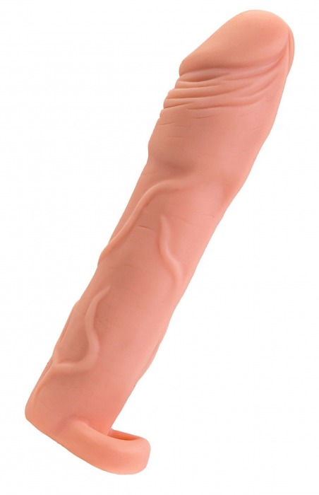 Телесная удлиняющая насадка с подхватом - 19 см. - ToyFa - в Реутове купить с доставкой