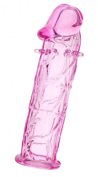 Розовая насадка фаллической формы - 12,5 см. - A-toys - в Реутове купить с доставкой
