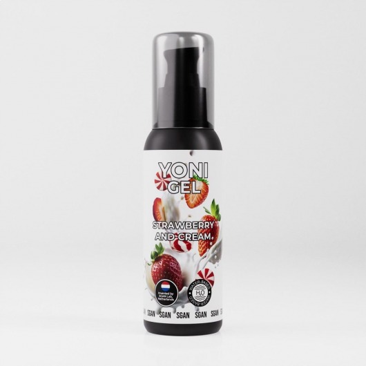 Лубрикант для орального секса SGAN со вкусом клубники со сливками - 100 мл. - SGAN - купить с доставкой в Реутове