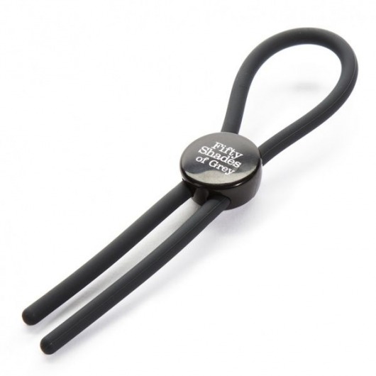 Тёмно-серое эрекционное кольцо с зажимом Again and Again Adjustable Cock Ring - Fifty Shades of Grey - в Реутове купить с доставкой