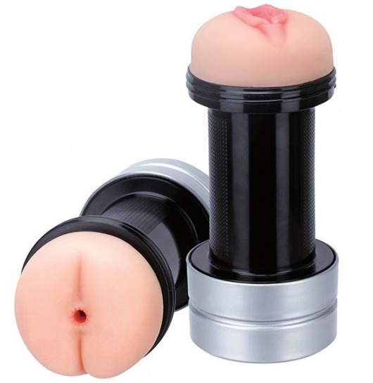 Мастурбатор 2-в-1 REALSTUFF 2 IN 1 HUMMER ANUS   VAGINA: вагина и анус - Dream Toys - в Реутове купить с доставкой