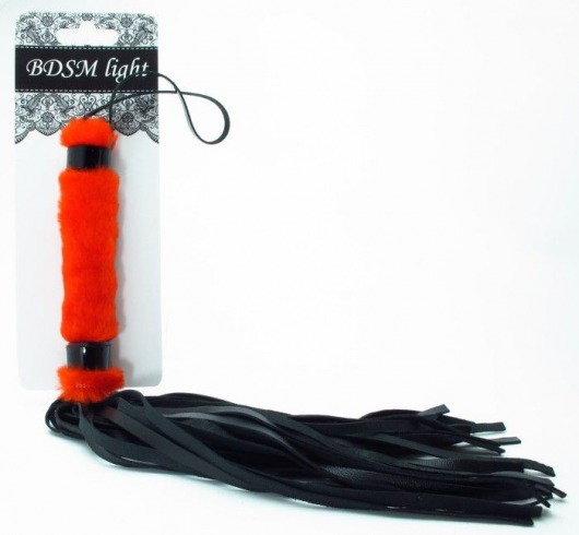 Нежная плеть с красным мехом BDSM Light - 43 см. - БДСМ Арсенал - купить с доставкой в Реутове