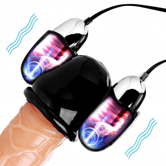 Черная стимулирующая насадка для головки полового члена Multi Speed Vibrating Penis Head Teaser - XR Brands - в Реутове купить с доставкой