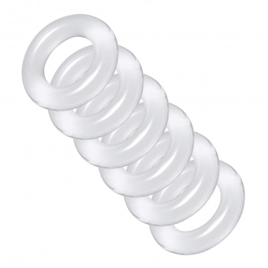 Комплект из 6 прозрачных эрекционных колец Ring Master Custom Ball Stretcher Kit - XR Brands - в Реутове купить с доставкой
