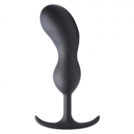 Черный массажер простаты с утяжелителями Premium Silicone Weighted Prostate Plug XL - 20,8 см. - XR Brands - в Реутове купить с доставкой