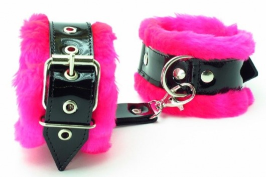 Оковы на ноги с розовым мехом BDSM Light - БДСМ Арсенал - купить с доставкой в Реутове