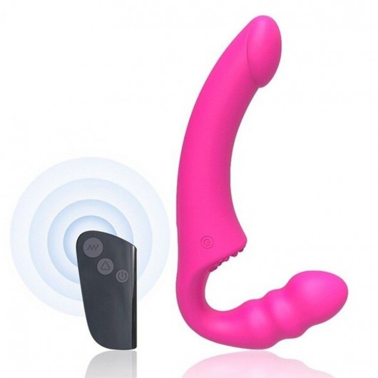 Розовый безремневой страпон Straples Strap-On Dildo - Erokay - купить с доставкой в Реутове