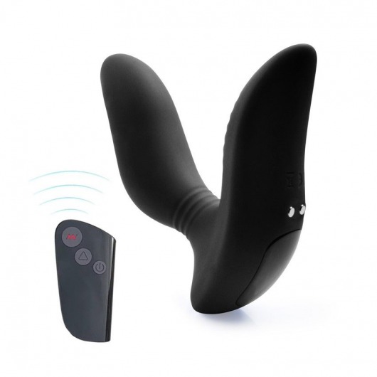 Черный вибромассажер простаты 3,5’’ Remote Control Curve P-spot Massager - 12 см. - Erokay - в Реутове купить с доставкой