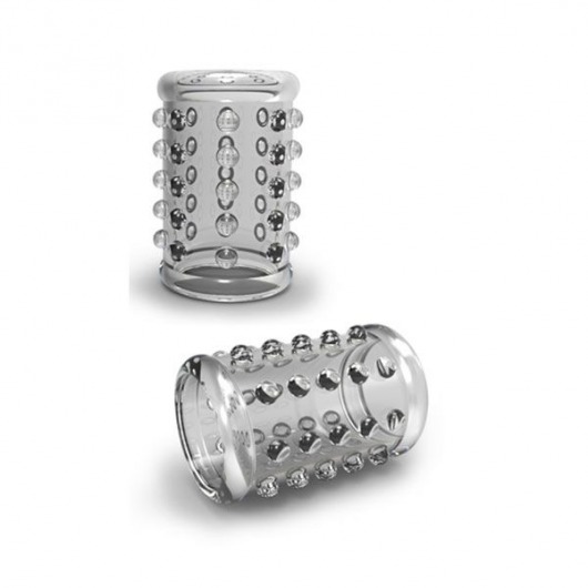 Прозрачная насадка на пенис с шишечками STAY HARD COCK SLEEVE 02 CLEAR - Blush Novelties - в Реутове купить с доставкой