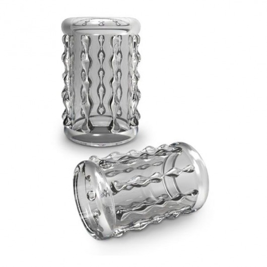 Прозрачная насадка с бороздками STAY HARD COCK SLEEVE 04 CLEAR - Blush Novelties - в Реутове купить с доставкой