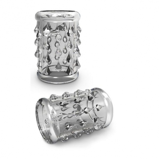 Прозрачная насадка с капельками STAY HARD COCK SLEEVE 05 CLEAR - Blush Novelties - в Реутове купить с доставкой