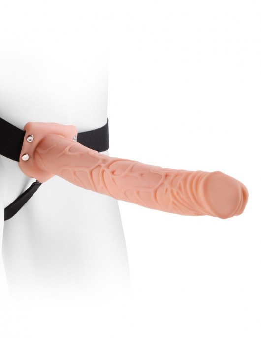 Фаллопротез телесного цвета Hollow Strap-On - 29 см. - Pipedream - купить с доставкой в Реутове
