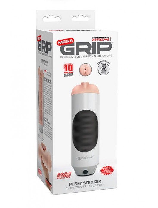Мастурбатор-вагина Extreme Toyz Mega Grip Vibrating Stroker Mouth - Pipedream - в Реутове купить с доставкой