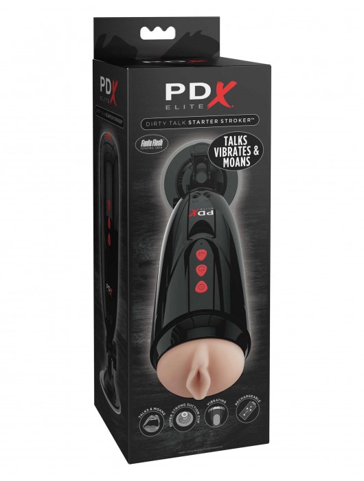 Мастурбатор-вагина с вибрацией Dirty Talk Starter Stroker - Pipedream - в Реутове купить с доставкой