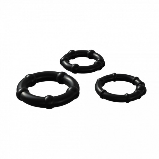 Набор из 3 черных эрекционных колец Babooom Ring Set - Adrien Lastic - в Реутове купить с доставкой
