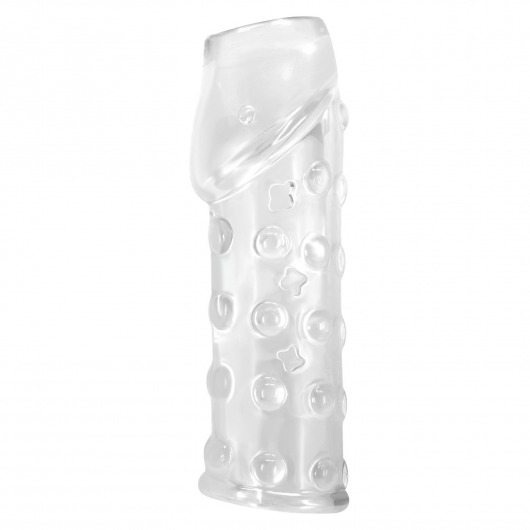 Прозрачная открытая насадка на пенис с бугорками - 19,8 см. - Baile - в Реутове купить с доставкой