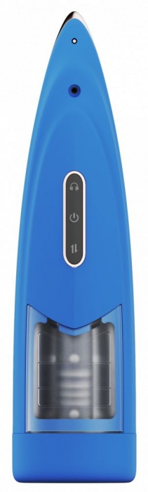 Синий мастурбатор с ротацией и аудиосопровождением - Secwell - в Реутове купить с доставкой