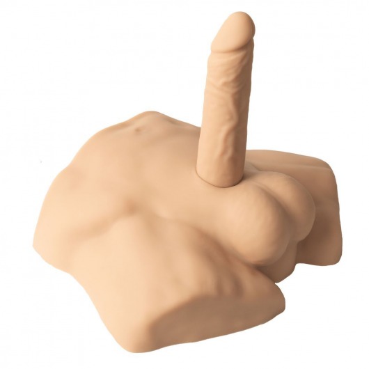 Телесный мужской полуторс с фаллоимитатором SILEXD Apollo S 7 - Adrien Lastic