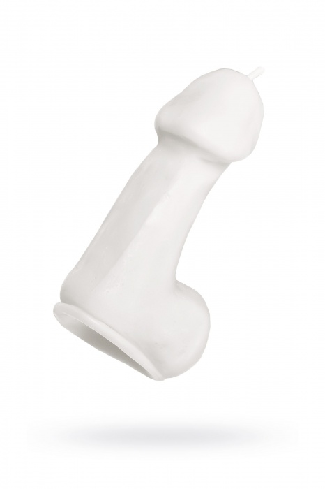 Белая свеча в форме пениса - 47 гр. - Pecado - купить с доставкой в Реутове