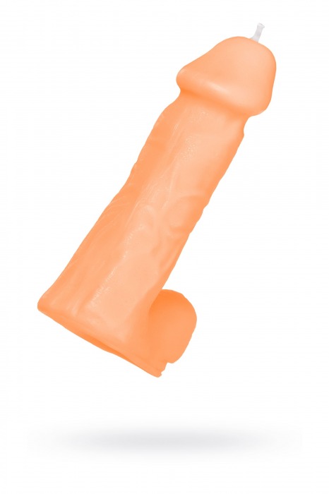 Оранжевая сувенирная свеча «Пенис» - Pecado - купить с доставкой в Реутове