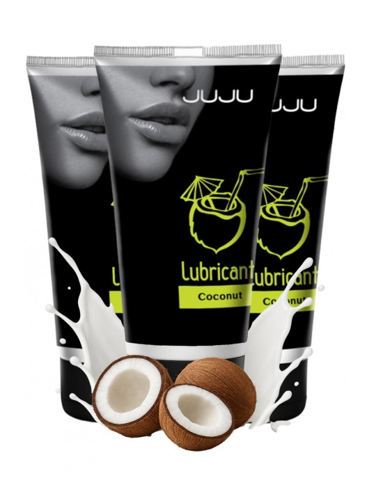 Набор из 3 съедобных лубрикантов JUJU со вкусом кокоса - JuJu - купить с доставкой в Реутове