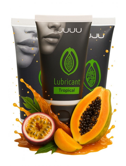 Набор из 3 съедобных лубрикантов JUJU со вкусом тропических фруктов - JuJu - купить с доставкой в Реутове