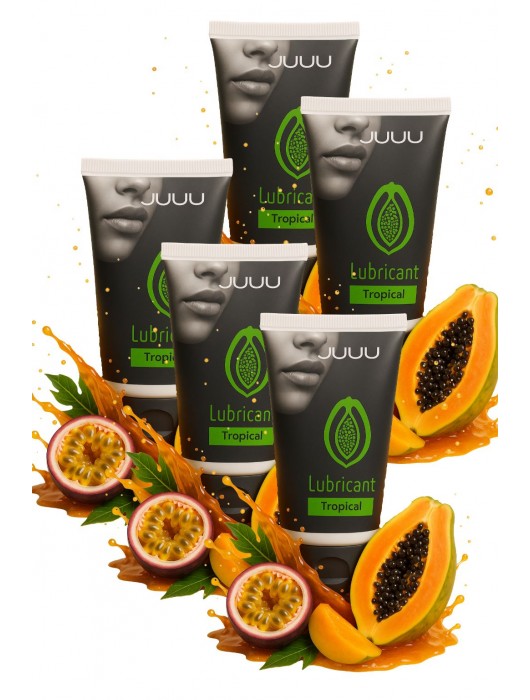 Набор из 5 съедобных лубрикантов JUJU со вкусом тропических фруктов - JuJu - купить с доставкой в Реутове