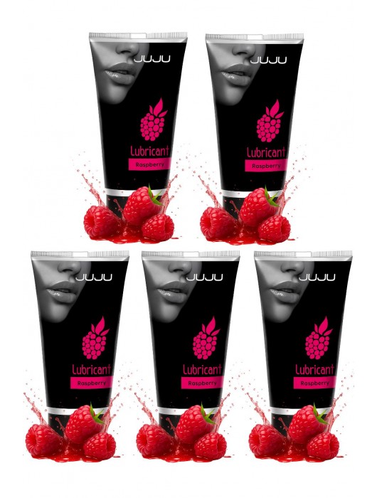 Набор из 5 съедобных лубрикантов JUJU со вкусом малины - JuJu - купить с доставкой в Реутове