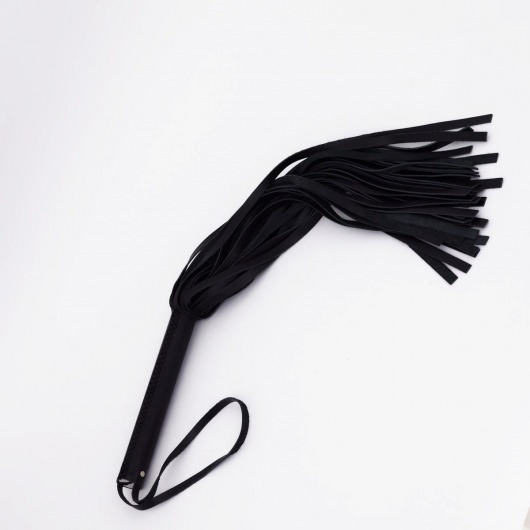 Черный кожаный флоггер - 45 см. - Crazy Handmade - купить с доставкой в Реутове