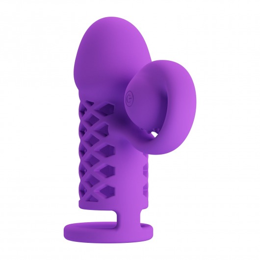 Фиолетовая вибронасадка с клиторальным отростком Harden - Baile - в Реутове купить с доставкой