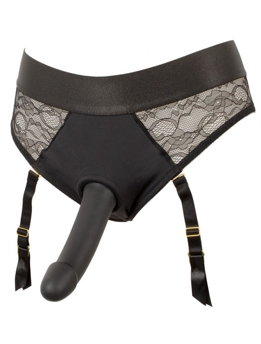 Черный женский страпон Strap-on Set: трусики и насадка - Orion - купить с доставкой в Реутове