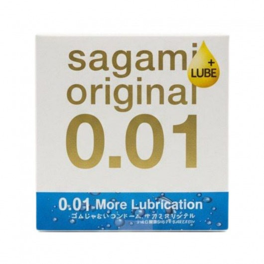 Увлажнённый презерватив Sagami Original 0.01 Extra Lub - 1 шт. - Sagami - купить с доставкой в Реутове