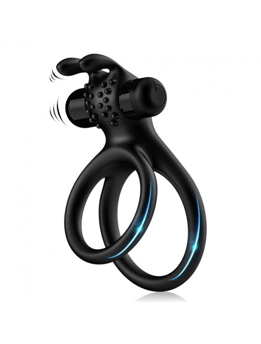 Черное эрекционное виброкольцо с подхватом мошонки Stay Hard - Boys of Toys - в Реутове купить с доставкой