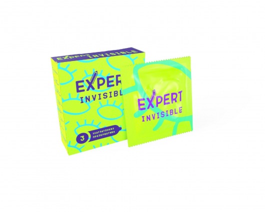Ультратонкие презервативы Expert Invisible - 3 шт. - Expert - купить с доставкой в Реутове