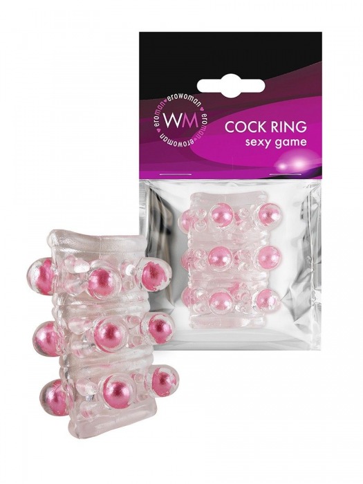 Прозрачная сквозная насадка на пенис с цветными шариками - Erowoman-Eroman - в Реутове купить с доставкой