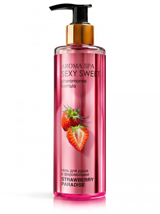Гель для душа с феромонами и ароматом клубники Strawberry Paradise - 200 мл. -  - Магазин феромонов в Реутове